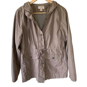LOFT Women's Taupe Hooded Jacket
